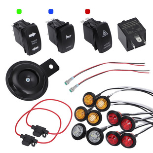 Suitable for ATV UTV turn signal lamp horn wiring harness kit led flasher relay wiring harness