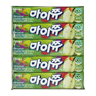 South Korea imported CROWN Corao sweet and sour fruit soft candy 44g strawberry grape Apple peach flavor candy