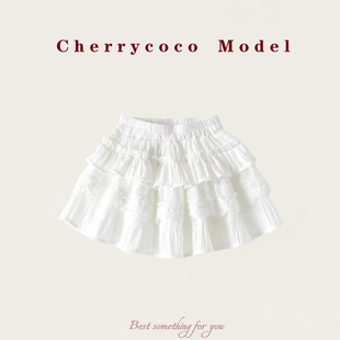 CHERRYCOCO набор для девочек с короткими рукавами иностранного газа 2025 летняя девушка летнее платье для девочек с игривым набором из двух частей