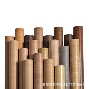 Wood grain wallpaper self-adhesive film ultra-thick decorative flame retardant tooling engineering film hospital hotel renovation can be installed