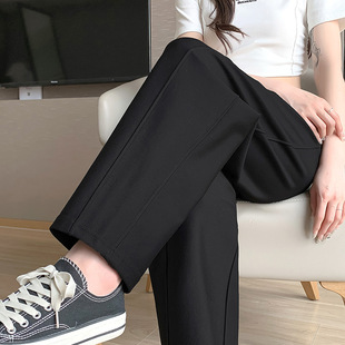 New Large Size Slimming Tapered Casual Pants Lazy Comfortable Carrot Pants Nine-point Harlan Grandma Pants Black Sports Pants