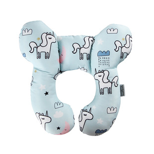 Spot baby trolley fixed head pillow car seat sleeping neck pillow two corners flower pillow wholesale
