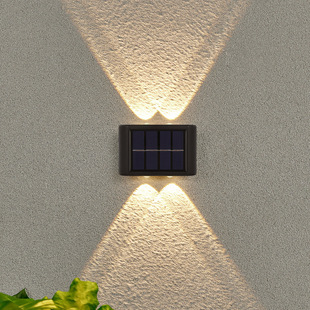 Solar outdoor garden lamp yard garden decoration wall washing wall new up and down luminous atmosphere wall lamp