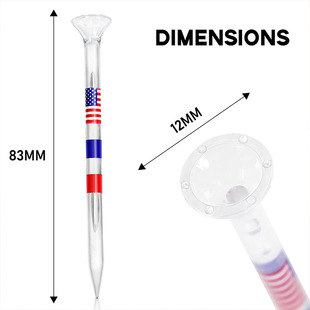 Spot manufacturers golf nails American small cup transparent printing flag PC golf tee flag ball nails