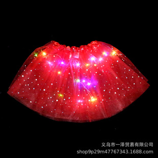 Children's performance costume props girls gauze skirt Angel luminous wings flash Angel butterfly skirt 20 lights three-piece set