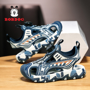 Babu Bean Boys Sandals 2025 New Summer Children's Baotou Beach Non-slip Sports Shoes for Middle and Big Children Students