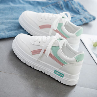White Shoes Female Students Spring Korean Style All-match Western Style Shoes Women's Trendy Shoes 2025 New Foot Shoes Women's Street Photograph
