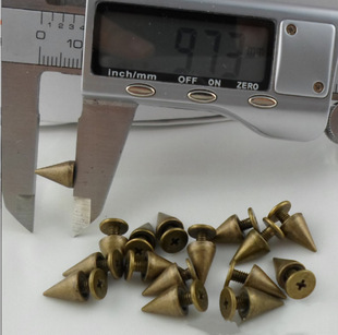 Bottom 7 × height 10mm spike punk rivet bullet riveting diy tapered alloy screw base rivet wholesale