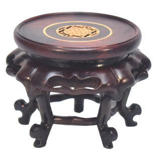 Big Red rosewood vase base classical Rosewood incense table decoration porcelain treasure bottle base crafts tea set display cabinet