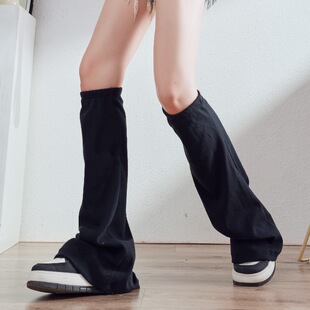 Summer Thin Sunshade Leg Sleeve Wide Leg Slimless Over-the-Knee Leg Sleeve Solid Color Shock Socks JK Sports Leg Sleeve