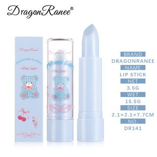 Cross-border warm lipstick jelly color-changing lipstick moisturizing not easy to fade cute cartoon blue warm lipstick