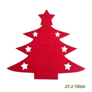Felt Christmas knife and fork tableware mat dining table non-slip insulation mat holiday party decoration
