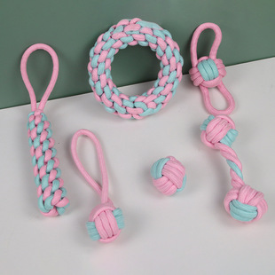 Pet Cotton Rope Toys Cross-border Explosions Bite-resistant Molar Dog Toys Pet Vent Toys Set Dog Toys