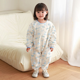 Children's Anti-dirty Climbing Suit Full-body Waterproof Spring and Summer Uniform Overalls Outer Wear Climbing Suit Baby's Long-sleeved Thin Clothing