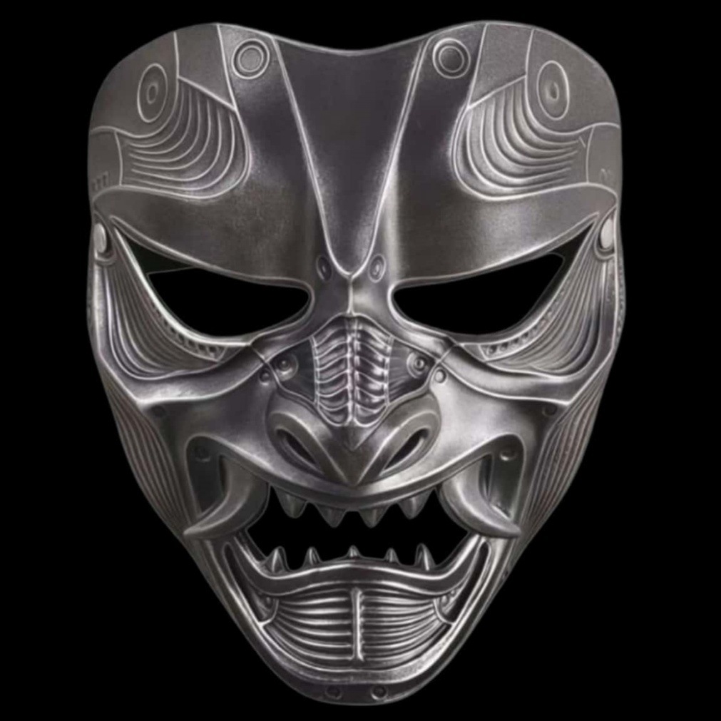 Halloween Japanese Ghost Head Hannya Mask Tsushima Punk Style Mask Samurai Helmet COS Headgear for Performance