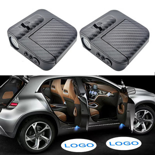 Car welcome lamp wireless projection lamp infrared sensor door lamp LED decorative lamp universal modification lamp