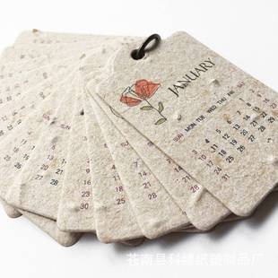 Handmade colorful seed paper card desk calendar greeting card recyclable biodegradable ecology seedpaper