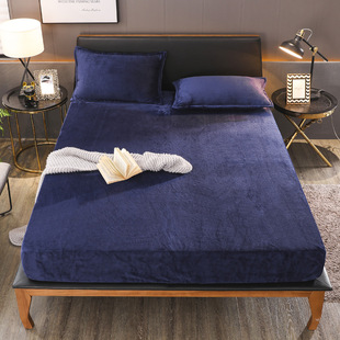Cross-Border single-product double-pair Faleel velvet bed hat plain bed bag Simmons mattress protective cover dust-proof bed cover wholesale