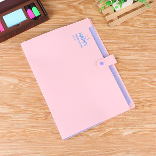 Candy color folder creative 12 A4 folder file bag organ bag test paper file storage bag wholesale