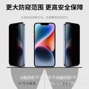 Iphone16 анти-подглядывание закаленная пленка подходит для Apple 16pro Max прозрачная анти-подглядывание пленка для мобильного телефона 28 градусов толстый клей