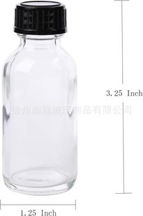 Оптовая торговля через границу 2oz маленькая стеклянная бутылка с крышкой и воронкой 60ml Прозрачная бостонская круглая бутылка небольшой разлив