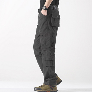 Export foreign trade overalls men's casual trousers large size loose straight multi-pocket work pants outdoor sports pants