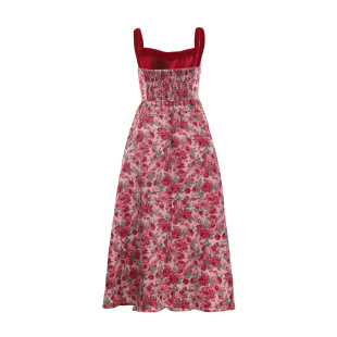French retro young college style suit two-piece suit dress strap skirt high waist slim spring
