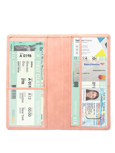 New American car insurance folder long litchi pattern motor vehicle driving license multi-functional cover