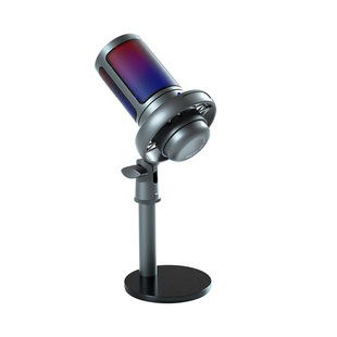 Cross-border USB microphone e-sports game RGB colorful lights mobile phone computer singing recording live condenser microphone