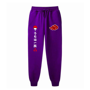 Anime Naruto Sports Pants Men's and Women's Casual Sports Pants Trousers Fashion Fleece Loose Ankle Pants