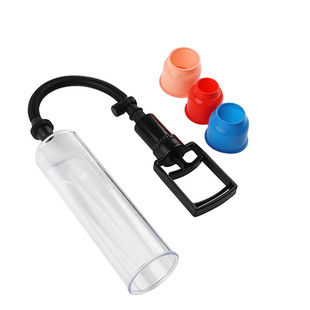 Supply foreign trade adult sex toys black booster plastic tube negative pressure rubber ball suction ball color silicone sleeve