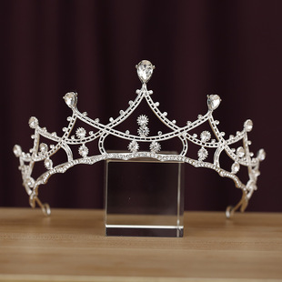 Bridal Crown Tiara 2024 Japanese and Korean New Wedding Yarn Dress Accessories Eighteenth Birthday Wedding Crown Wholesale