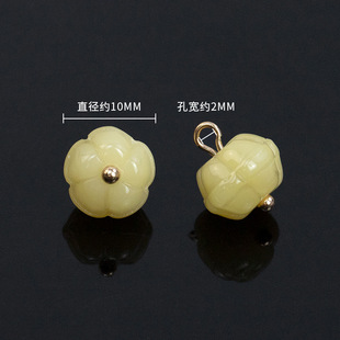 Cheongsam buckle imitation Jade pumpkin button National style glaze shirt button retro Hanfu top decorative buckle accessories