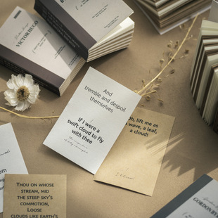 Poem Excerpt Series Double Material Mini Small Book Retro Simple Classic Literary Poetry Hand Account Base Decoration