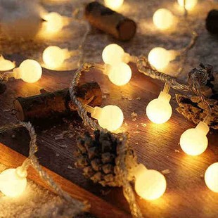 LED round ball light string battery box colored lights flashing lights Christmas decorative lights atmosphere lights zero purchase