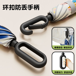 Buckle Children's Umbrella Safety Rounded Corner Anti-Stab Folding Primary School Children's Sunny and Rainy Sun Umbrella for Men and Women
