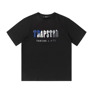 Trapstar Ordinary Casual Popular Loose High Street Casual European and American Niche Trendy Brand Phantom Printed Short Sleeve