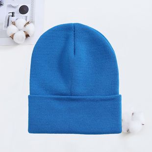 Foreign trade knitted hat custom all-match cold-proof autumn and winter hat children's wool hat manufacturers spot pullover knitted hat men