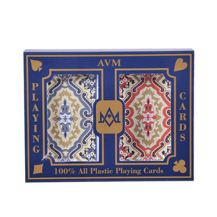 AVM QAISAR Creative Double Poker Card Водонепроницаемый покер пластиковый износостойкий покер продвижение оптовая продажа