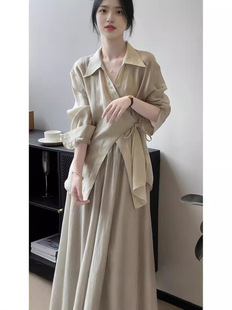 Chinese Style New Chinese Style Suit Dress Women's Early Spring and Autumn High-end French European Goods Hong Kong Style Fashion Two-piece Skirt