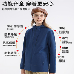 Mountaineering Outdoor Jacket Single Layer Warm Breathable Outdoor Autumn and Winter Overalls Jacket Printed LOGO