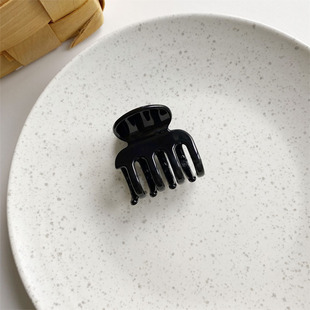 Basic small size Black Grab Clip Bangs Clip Simple Back Head Half Clip Advanced PC Material Hair Grab Shark Clip