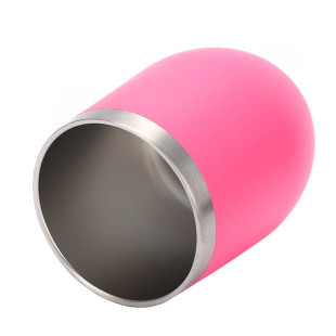 Foreign trade stainless steel 12oz insulated egg cup creative vacuum swig eggshell Cup fashion U-shaped red wine glass gift Cup