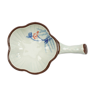 Multifunctional ceramic ink dish water dish dual-use manufacturers wholesale brush pen pen rest pen licking study four treasures ink pool pen dish