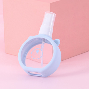 Cartoon Silicone Spray Bottle Travel Portable Press Transparent Cat Piglet Spray Bottle Creative Lotion Bottled