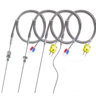 Armored thermocouple K-type WRNK-191 thermocouple probe type flexible high temperature sensor for tempering furnace