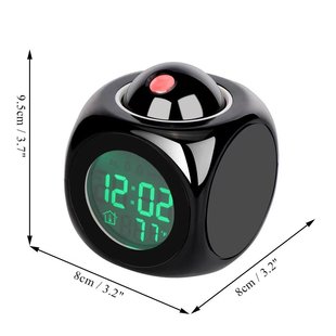 Creative multi-function English voice alarm clock multi-function alarm clock LED projection alarm clock factory direct sales 2028 students