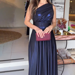 2024 Europe and the United States Amazon cross-border foreign trade summer slanted shoulder off-shoulder sexy dress slim slim light luxury dress