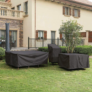 210D420D Oxford cloth hot sale outdoor furniture rain cover garden waterproof sunscreen table and chair dust cover export