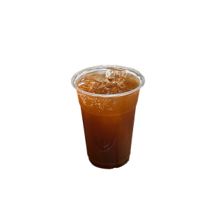 In stock PET cold drink cup 98 caliber high transparent thickened coffee cup disposable transparent plastic milk tea cup with lid